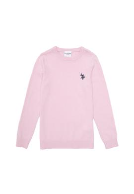 Kız Çocuk Pembe Bisiklet Yaka Basic Kazak - 50293586100