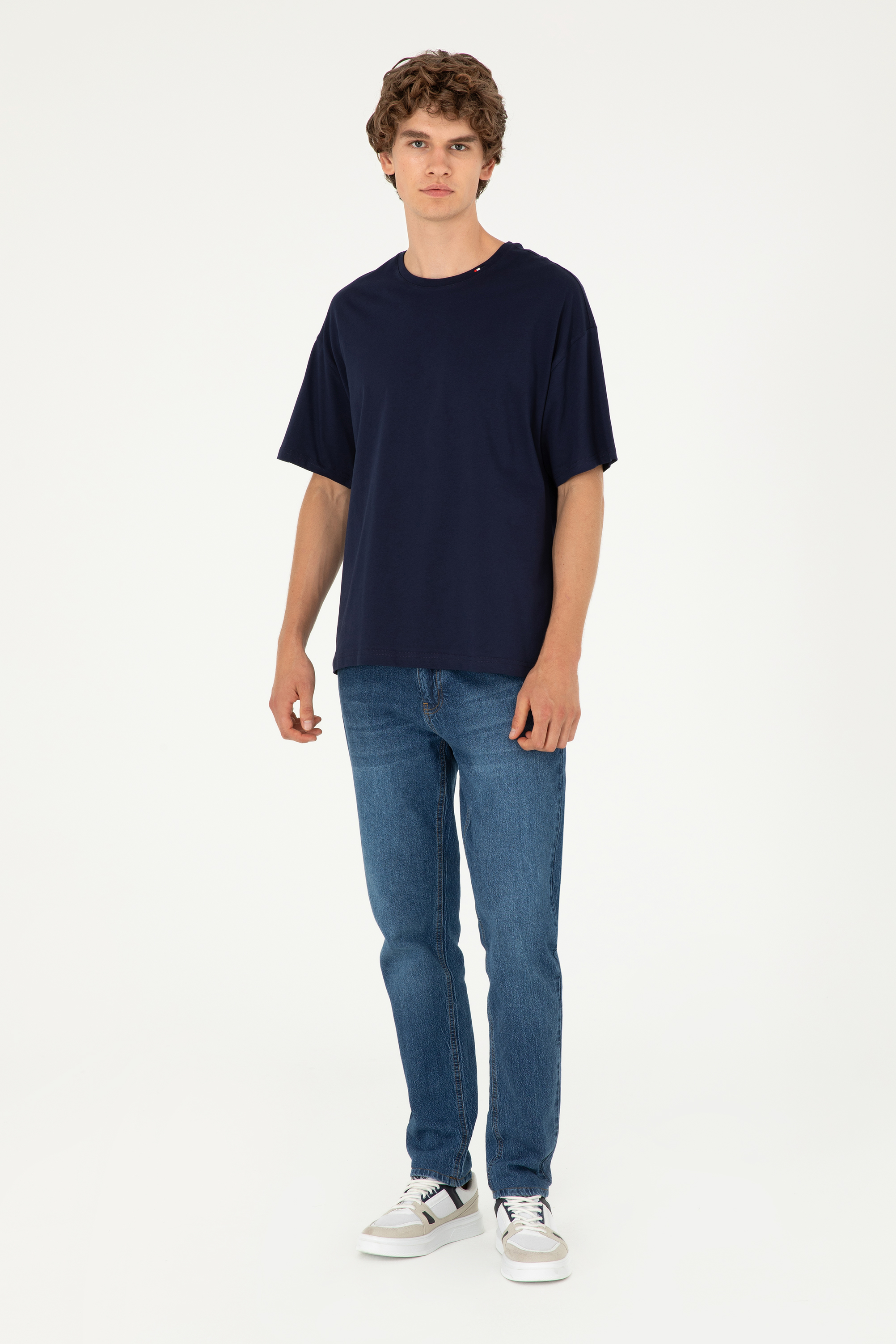 تی شرت یقه گرد آستین کوتاه Oversize یقه گرد مردانه یو اس پولو | U.S. Polo Assn. - تصویر 4