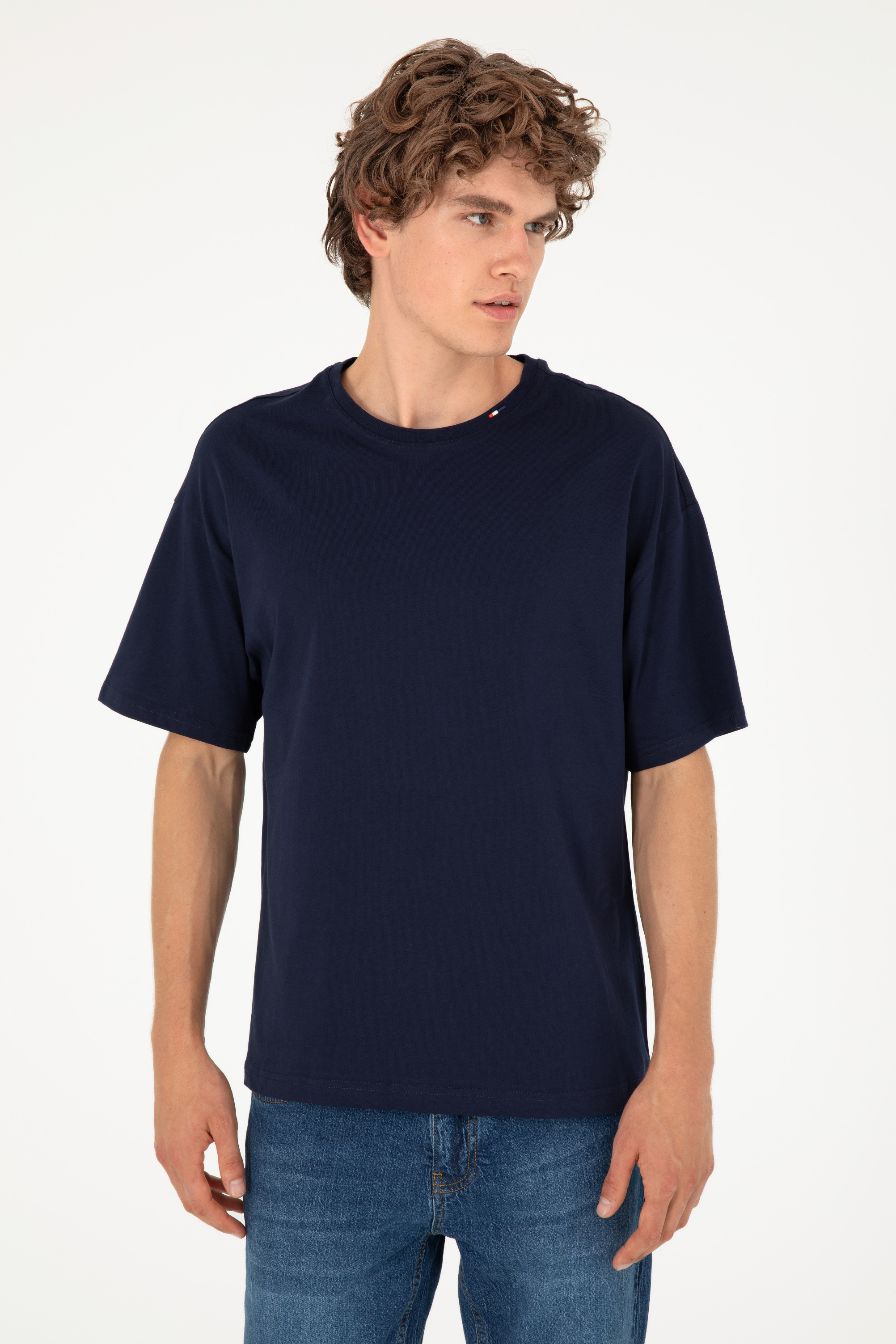 تی شرت یقه گرد آستین کوتاه Oversize یقه گرد مردانه یو اس پولو | U.S. Polo Assn. - تصویر 3