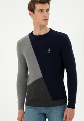 Erkek Lacivert Bisiklet Yaka Kazak - 50297043006