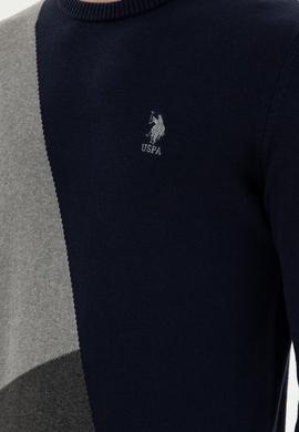 Erkek Lacivert Bisiklet Yaka Kazak - 50297043006