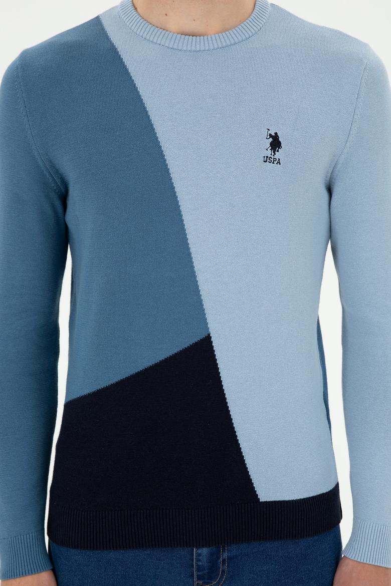 Erkek Saks Bisiklet Yaka Kazak - 50297043042