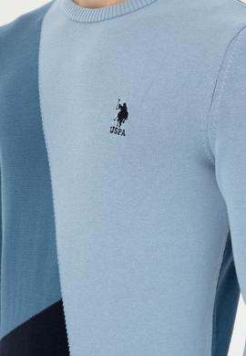 Erkek Saks Bisiklet Yaka Kazak - 50297043042