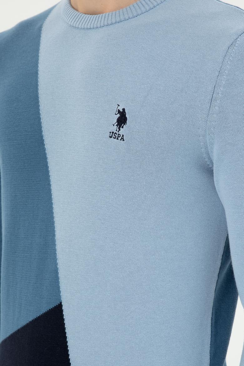 Erkek Saks Bisiklet Yaka Kazak - 50297043042