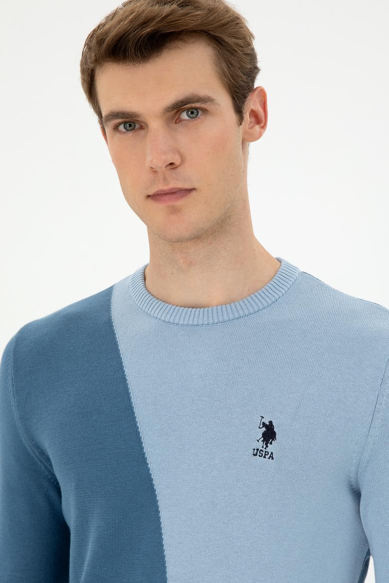 Erkek Saks Bisiklet Yaka Kazak - 50297043042