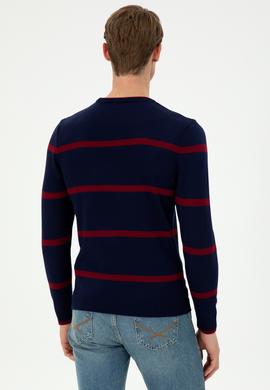 Erkek Lacivert Bisiklet Yaka Kazak - 50297039016