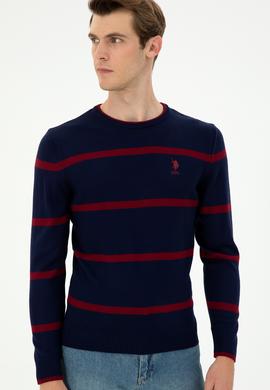 Erkek Lacivert Bisiklet Yaka Kazak - 50297039016