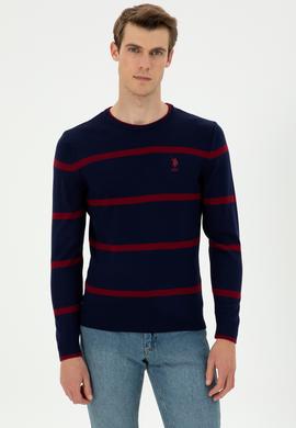 Erkek Lacivert Bisiklet Yaka Kazak - 50297039016