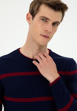 Erkek Lacivert Bisiklet Yaka Kazak - 50297039016