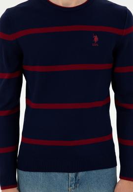 Erkek Lacivert Bisiklet Yaka Kazak - 50297039016