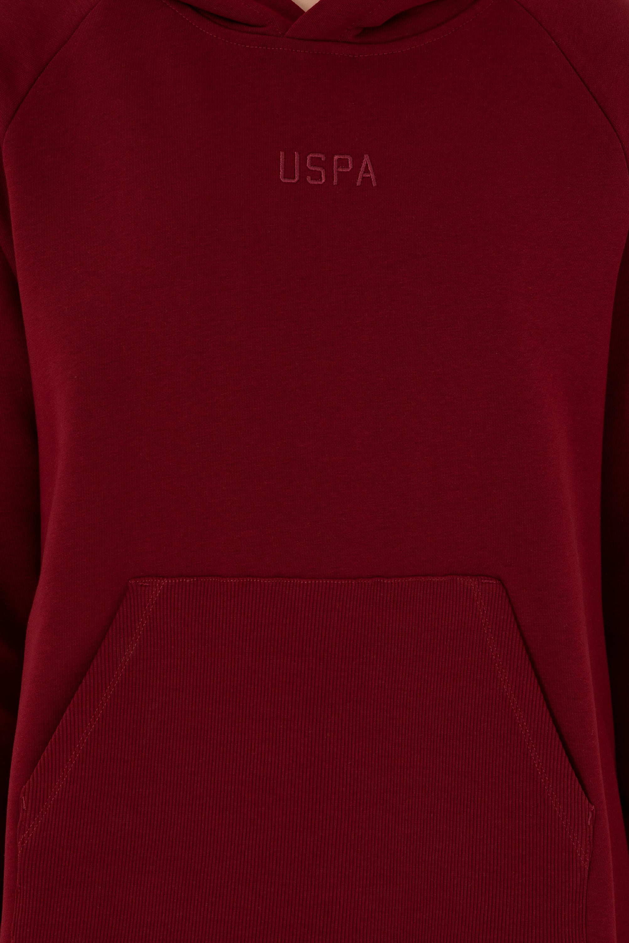 Kadın Bordo Kapüşonlu Sweatshirt