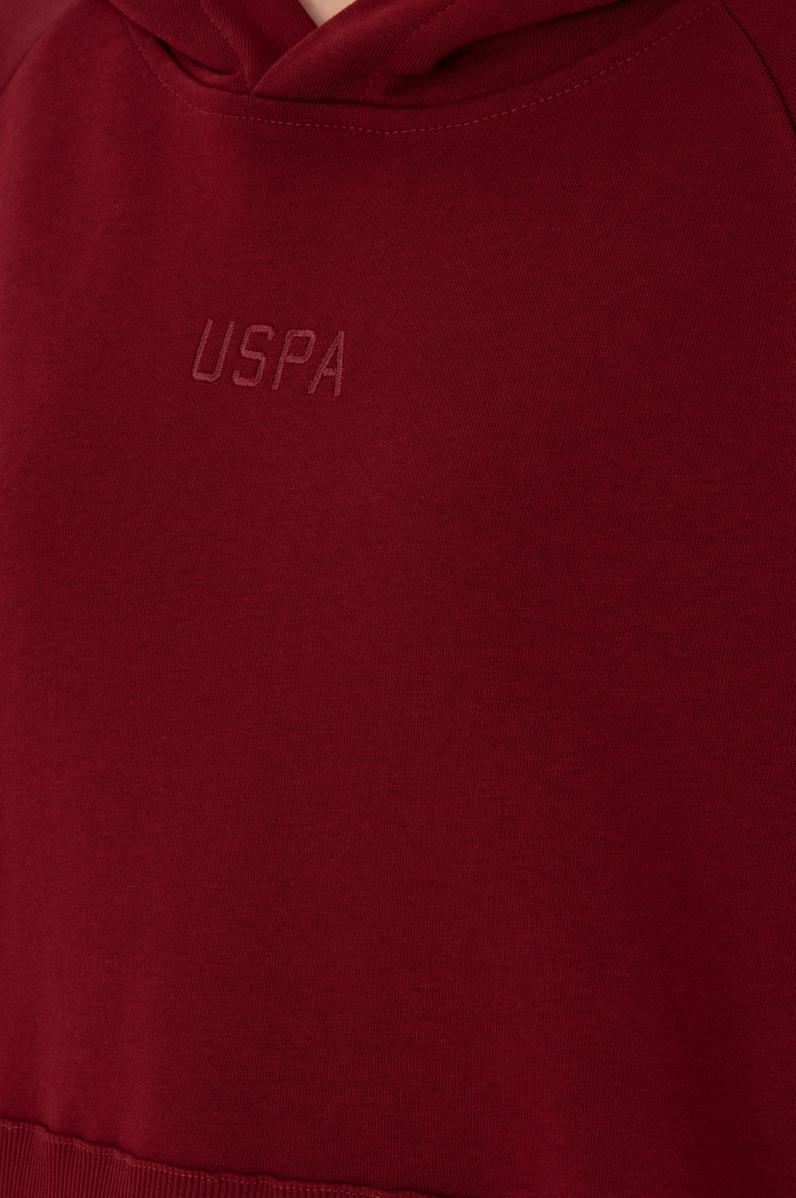 Kadın Bordo Kapüşonlu Sweatshirt