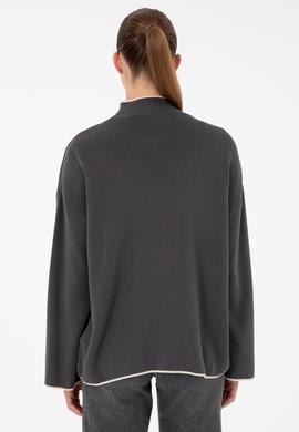 Kadın Antrasit Balıkçı Yaka Kazak - 50297069030