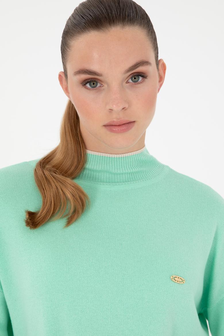 Kadın Mint Balıkçı Yaka Kazak - 50297069017