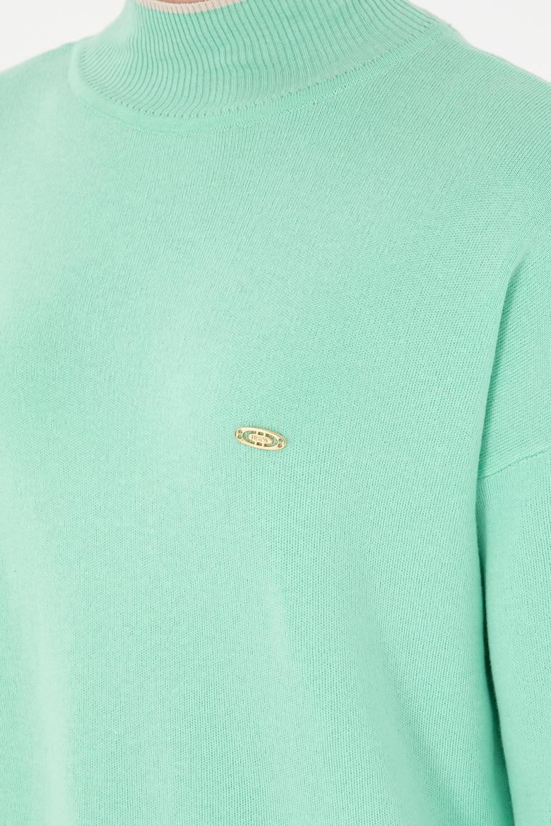 Kadın Mint Balıkçı Yaka Kazak - 50297069017