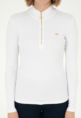 Kadın Beyaz Dik Yaka Sweatshirt - 50299040005