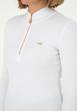 Kadın Beyaz Dik Yaka Sweatshirt - 50299040005