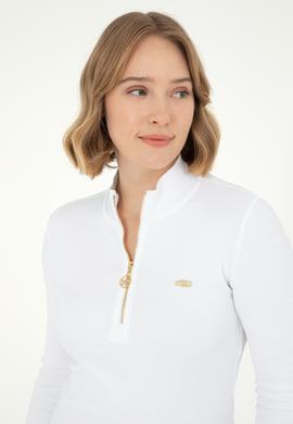 Kadın Beyaz Dik Yaka Sweatshirt - 50299040005