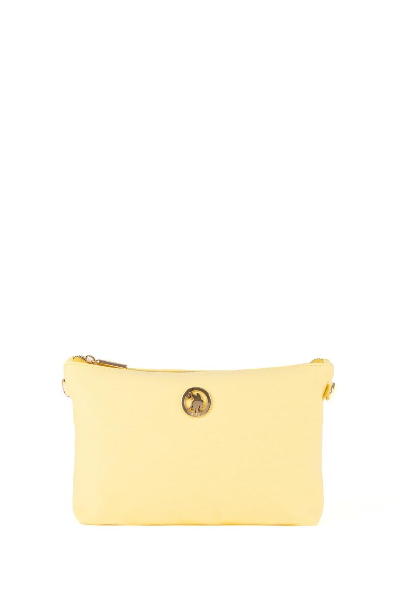 Kadın Sarı Çıkarılabilir Askılı Kanvas El Çantası - 50293661008