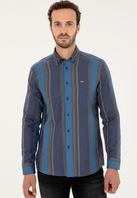 Erkek Lacivert Uzun Kollu Gömlek - 50272710015