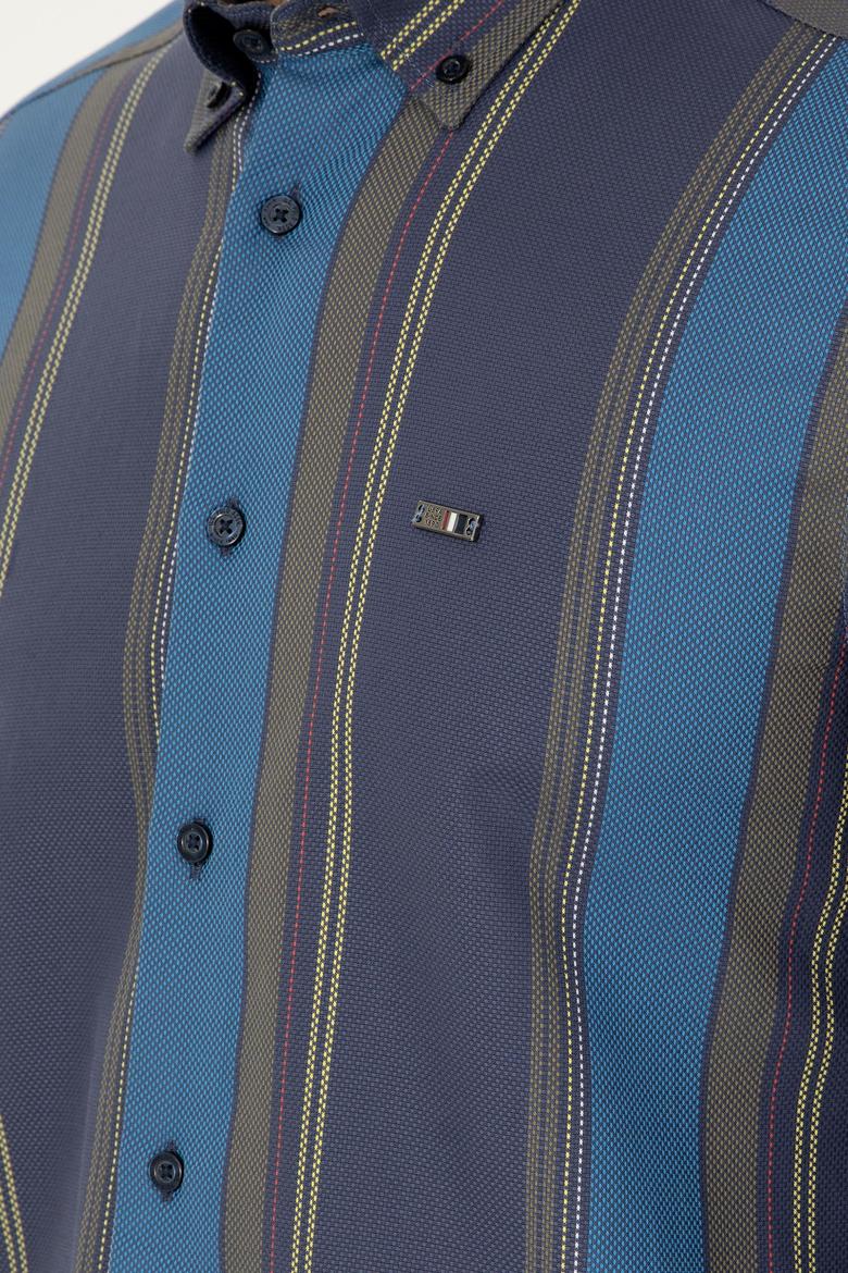 Erkek Lacivert Uzun Kollu Gömlek - 50272710015