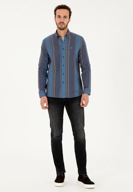 Erkek Lacivert Uzun Kollu Gömlek - 50272710015