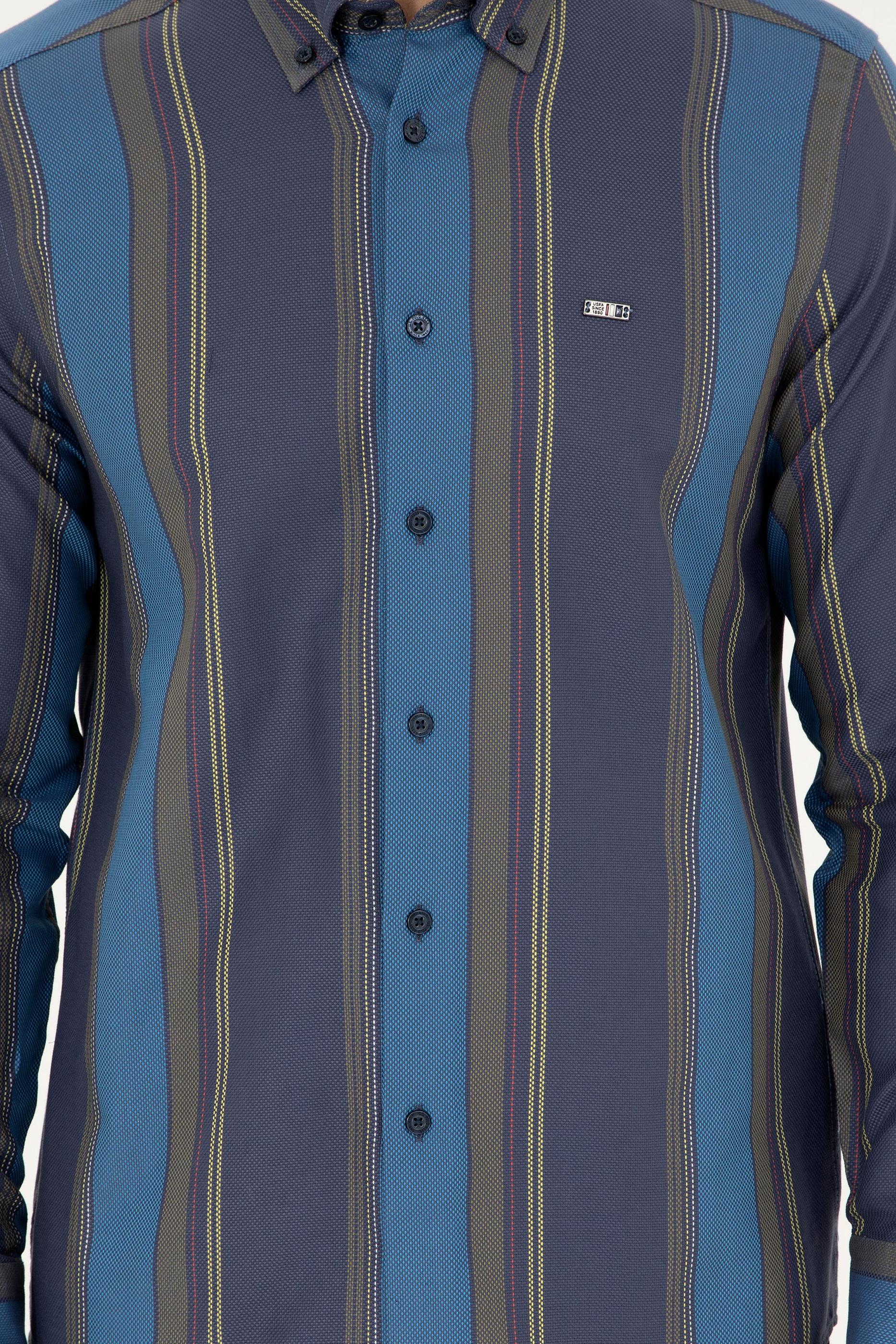 Erkek Lacivert Uzun Kollu Gömlek