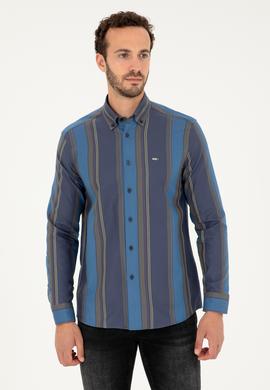 Erkek Lacivert Uzun Kollu Gömlek - 50272710015