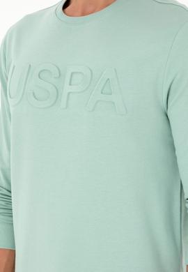 Erkek Su Yeşili Basic Sweatshirt - 50289058226