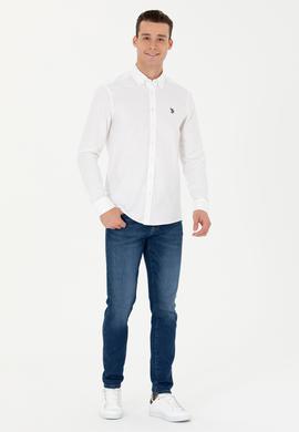 Erkek Beyaz Uzun Kollu Basic Gömlek - 50263025012