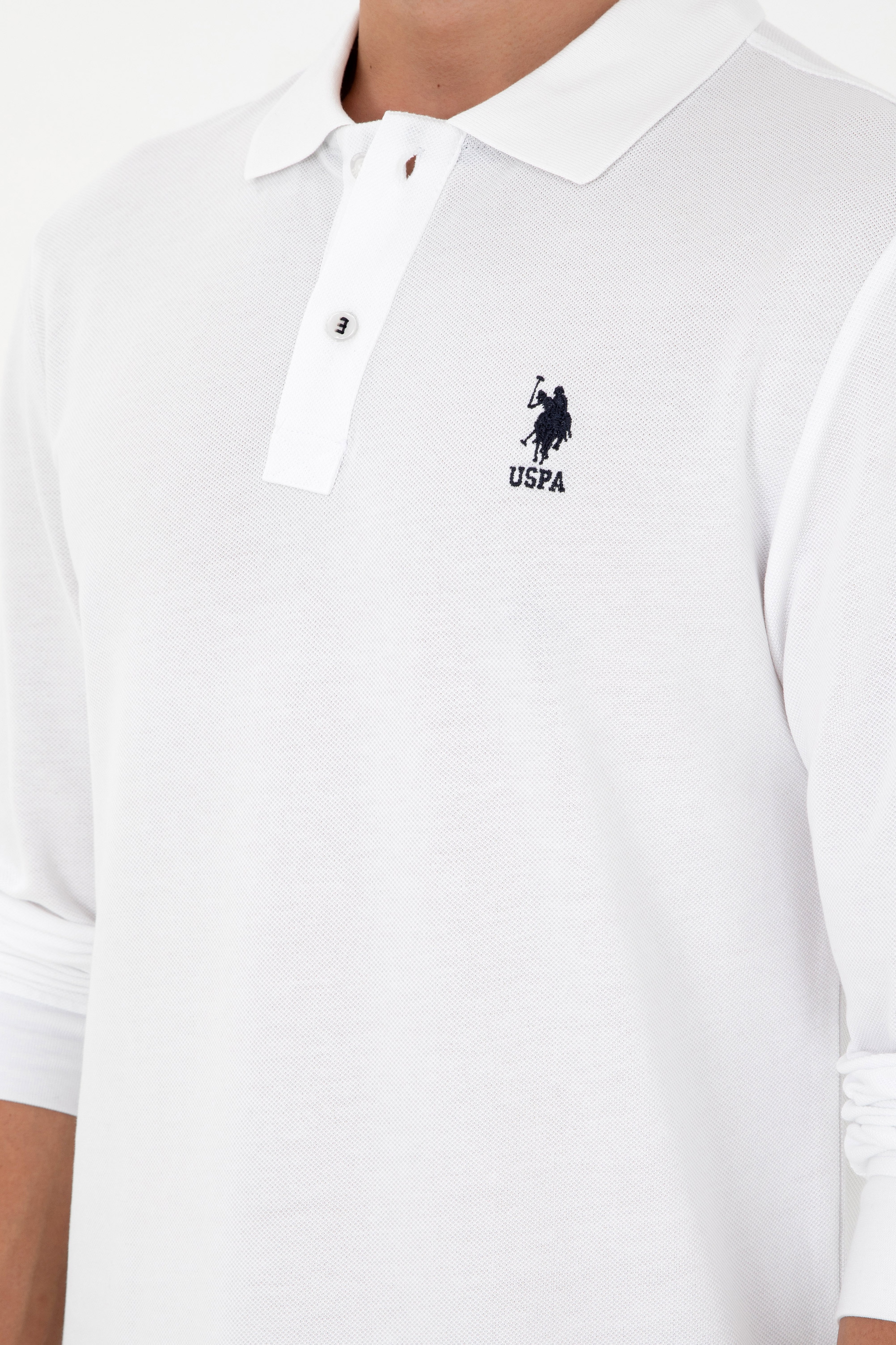 Erkek Beyaz Basic Sweatshirt - Image 7