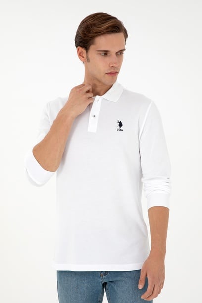 Erkek Beyaz Basic Sweatshirt