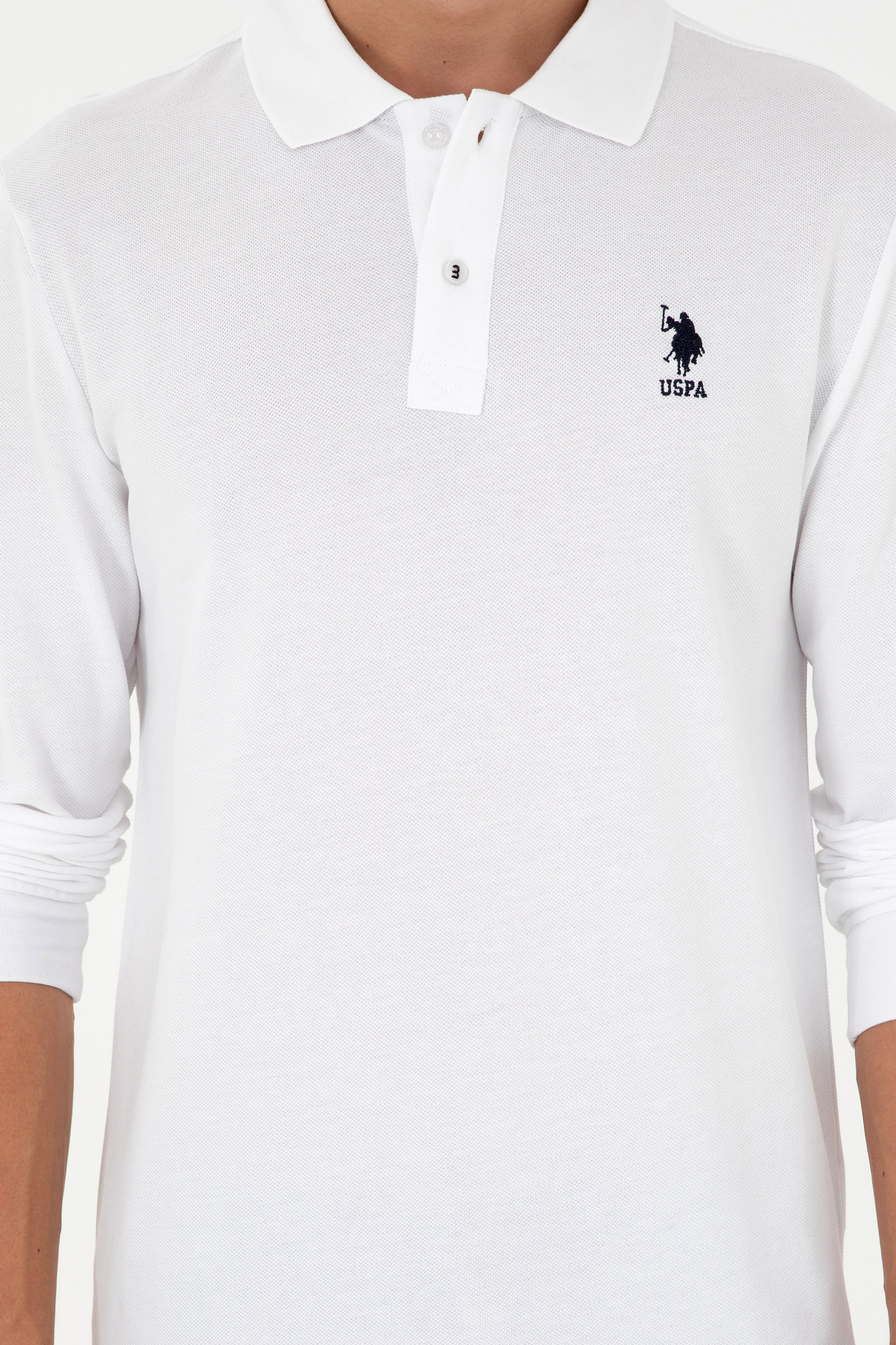 Erkek Beyaz Basic Sweatshirt - Image 6