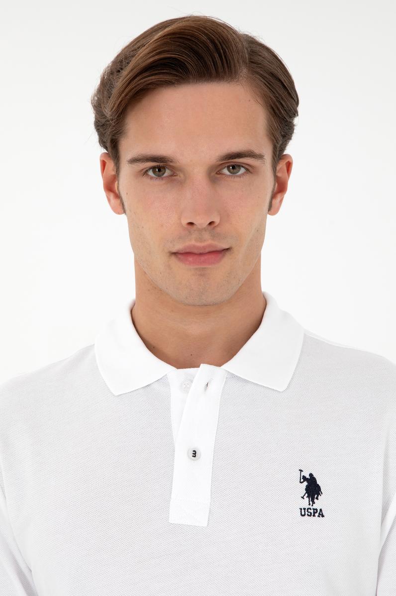 Erkek Beyaz Basic Sweatshirt