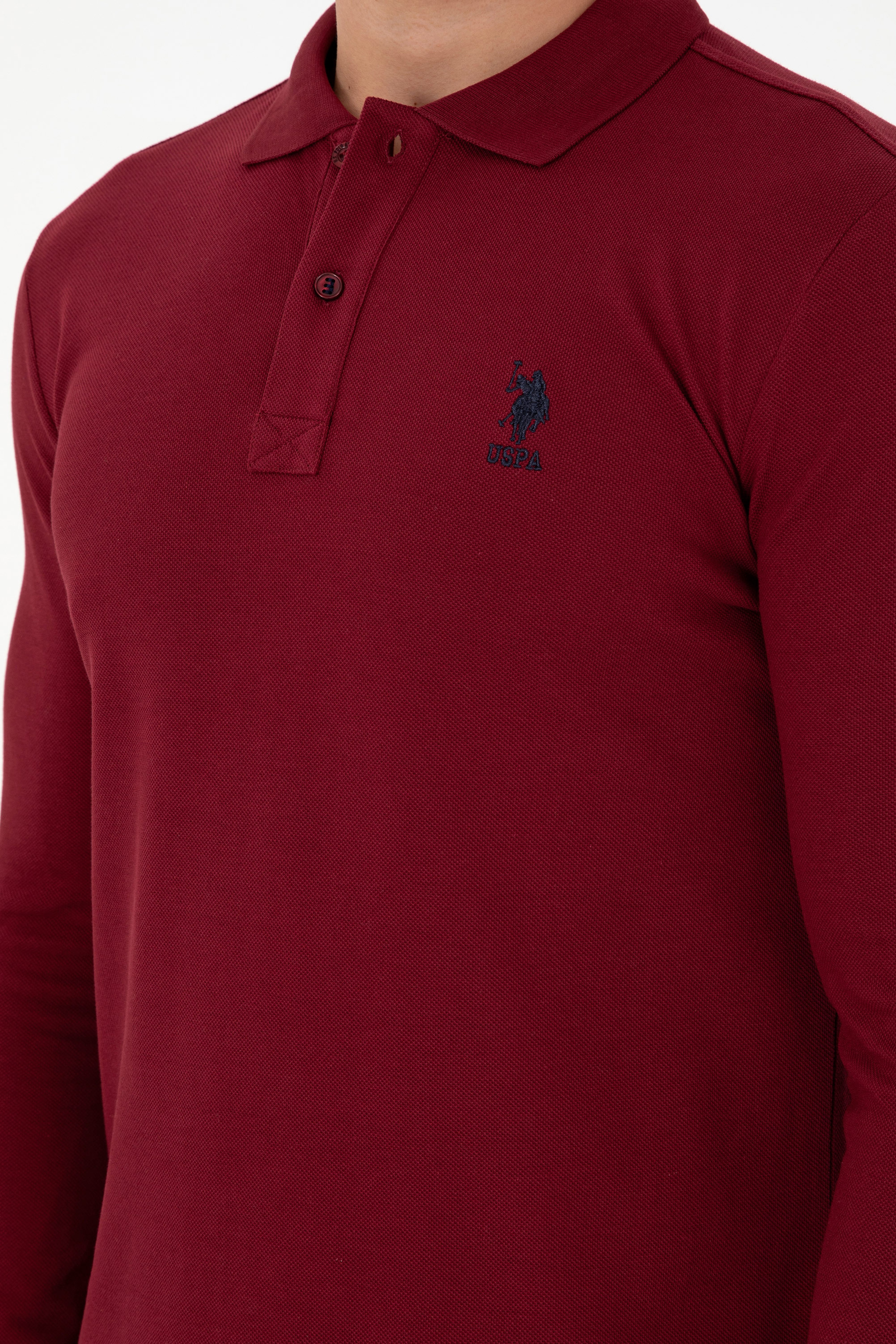 Erkek Bordo Basic Sweatshirt