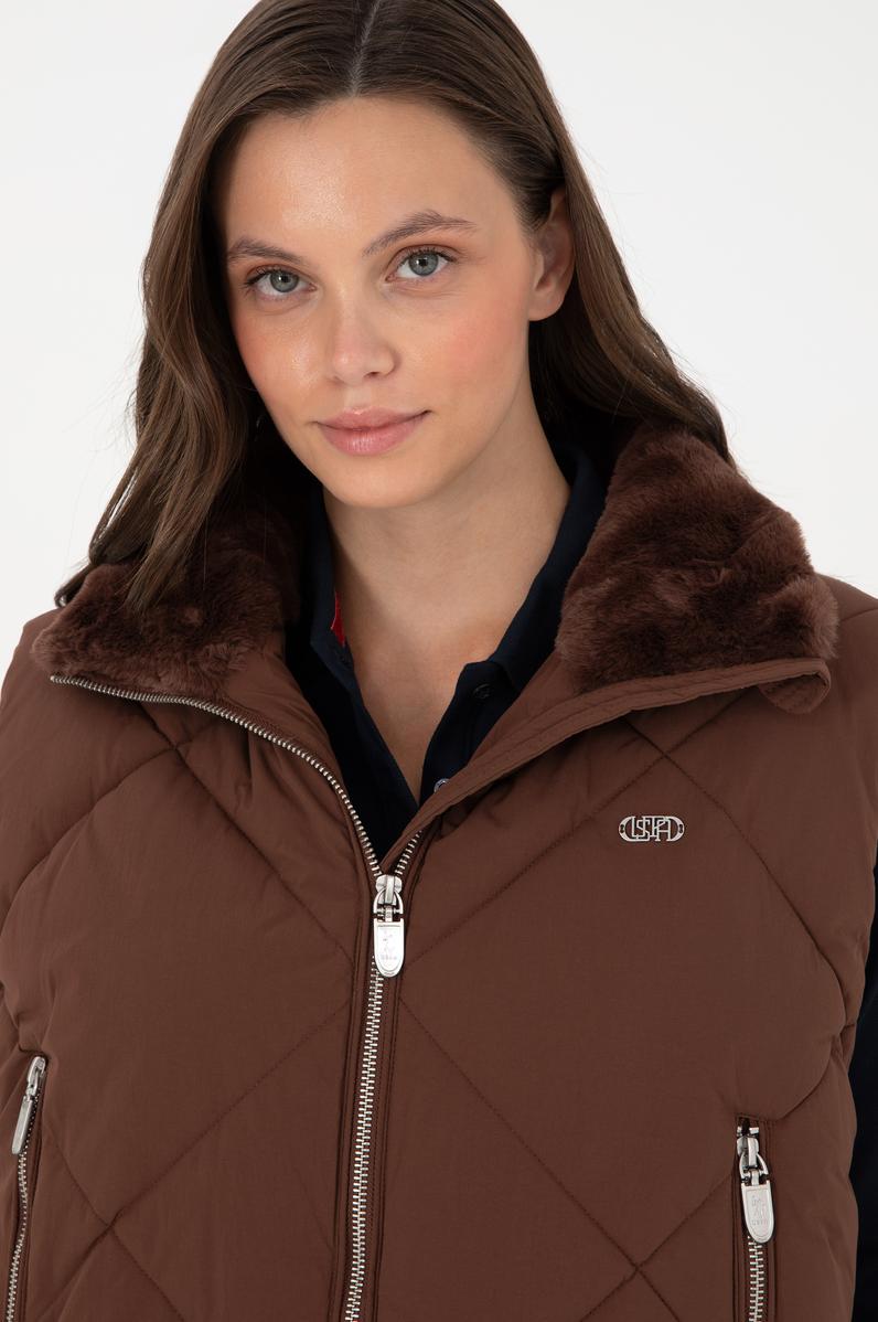 Kadın Kahverengi Yelek