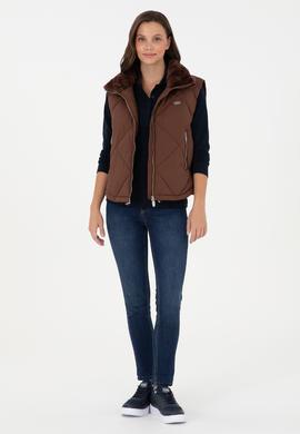 Kadın Kahverengi Yelek - 50289584051