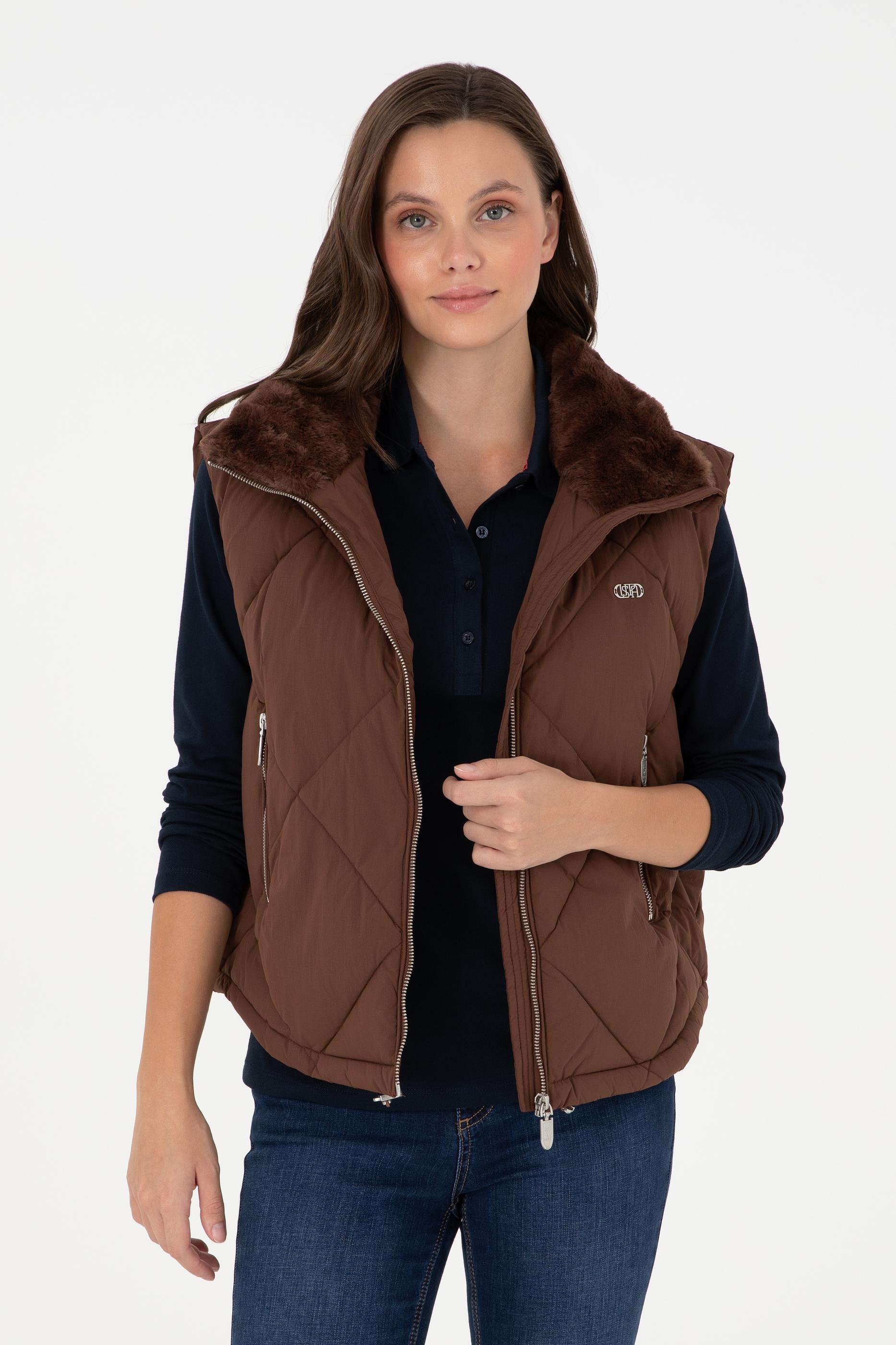 Kadın Kahverengi Yelek