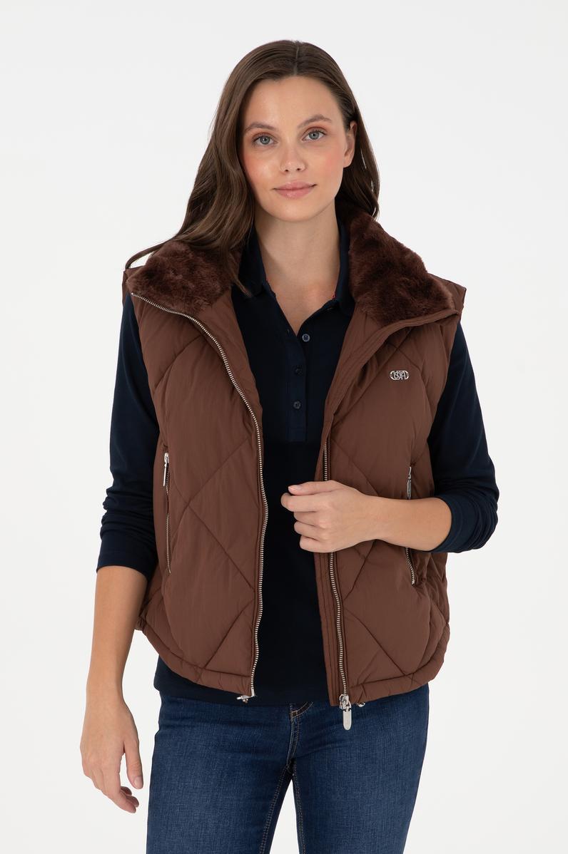 Kadın Kahverengi Yelek