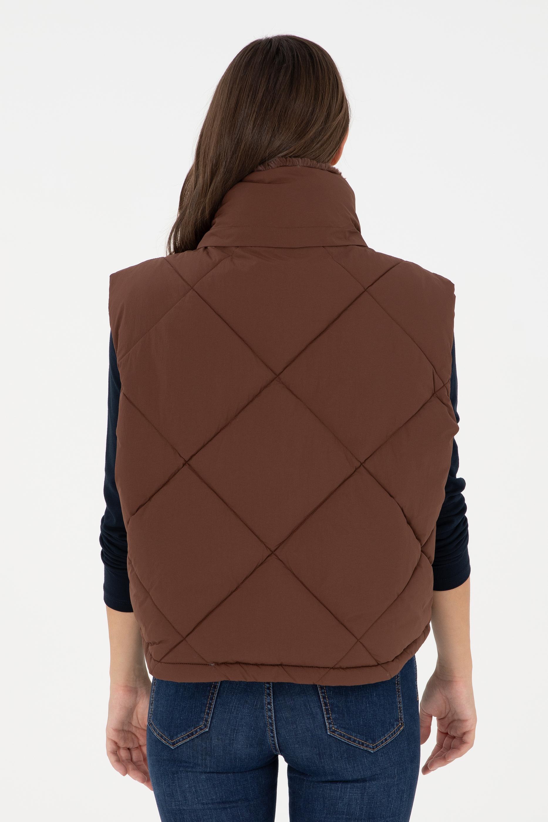 Kadın Kahverengi Yelek