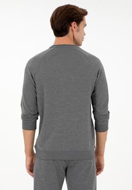 Erkek Antrasit Melanj Basic Sweatshirt - 50289030031