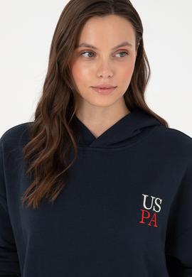 Kadın Lacivert Kapüşonlu Sweatshirt - 50291265021