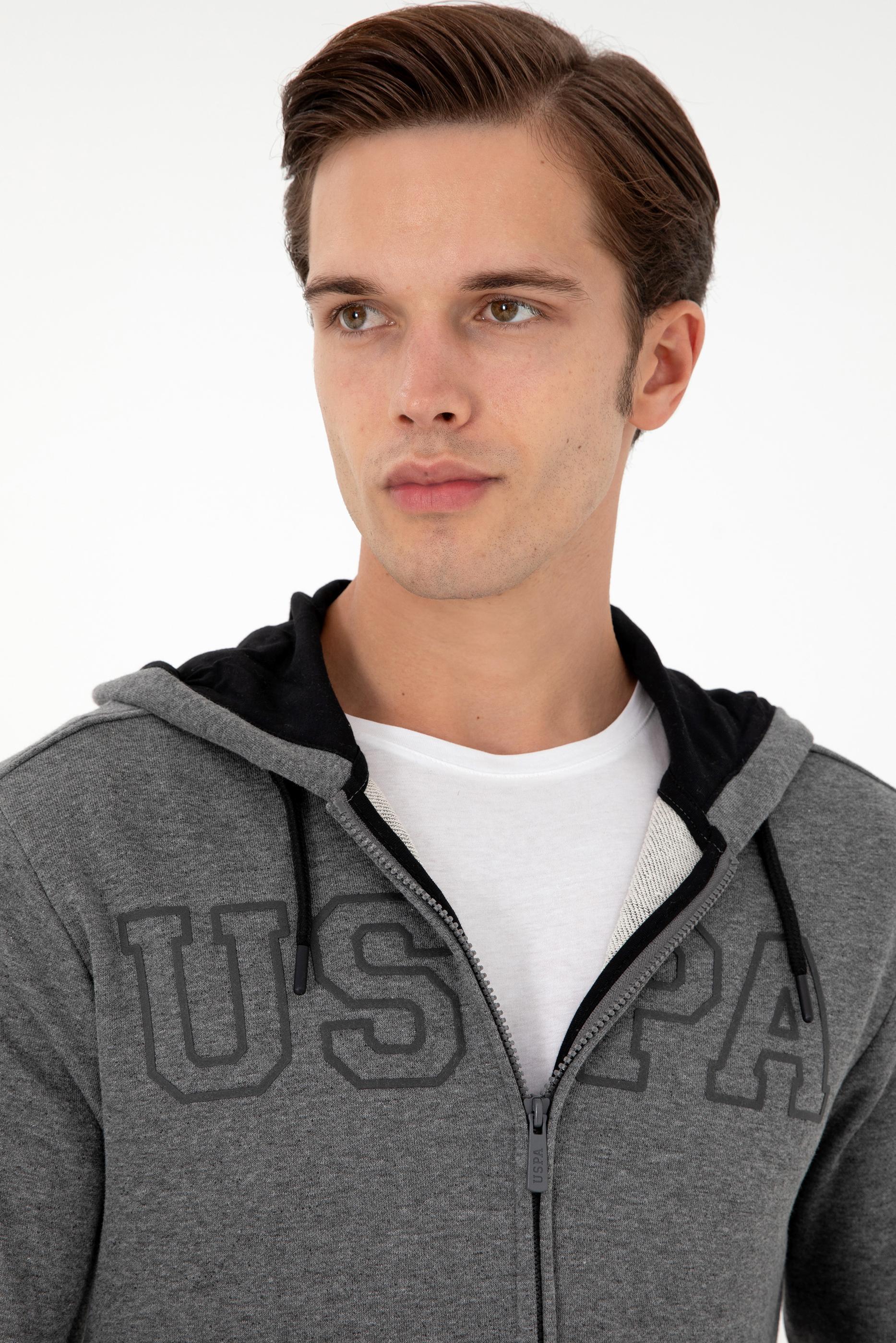 Erkek Antrasit Melanj Örme Hırka