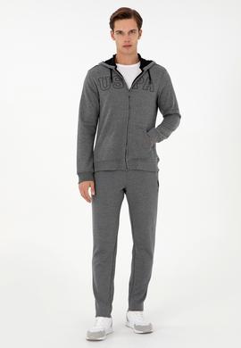 Erkek Antrasit Melanj Örme Hırka - 50295172077