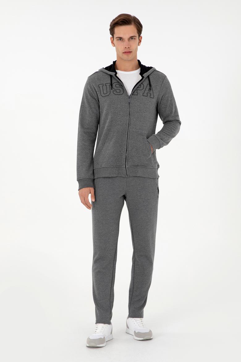 Erkek Antrasit Melanj Örme Hırka - 50295172077