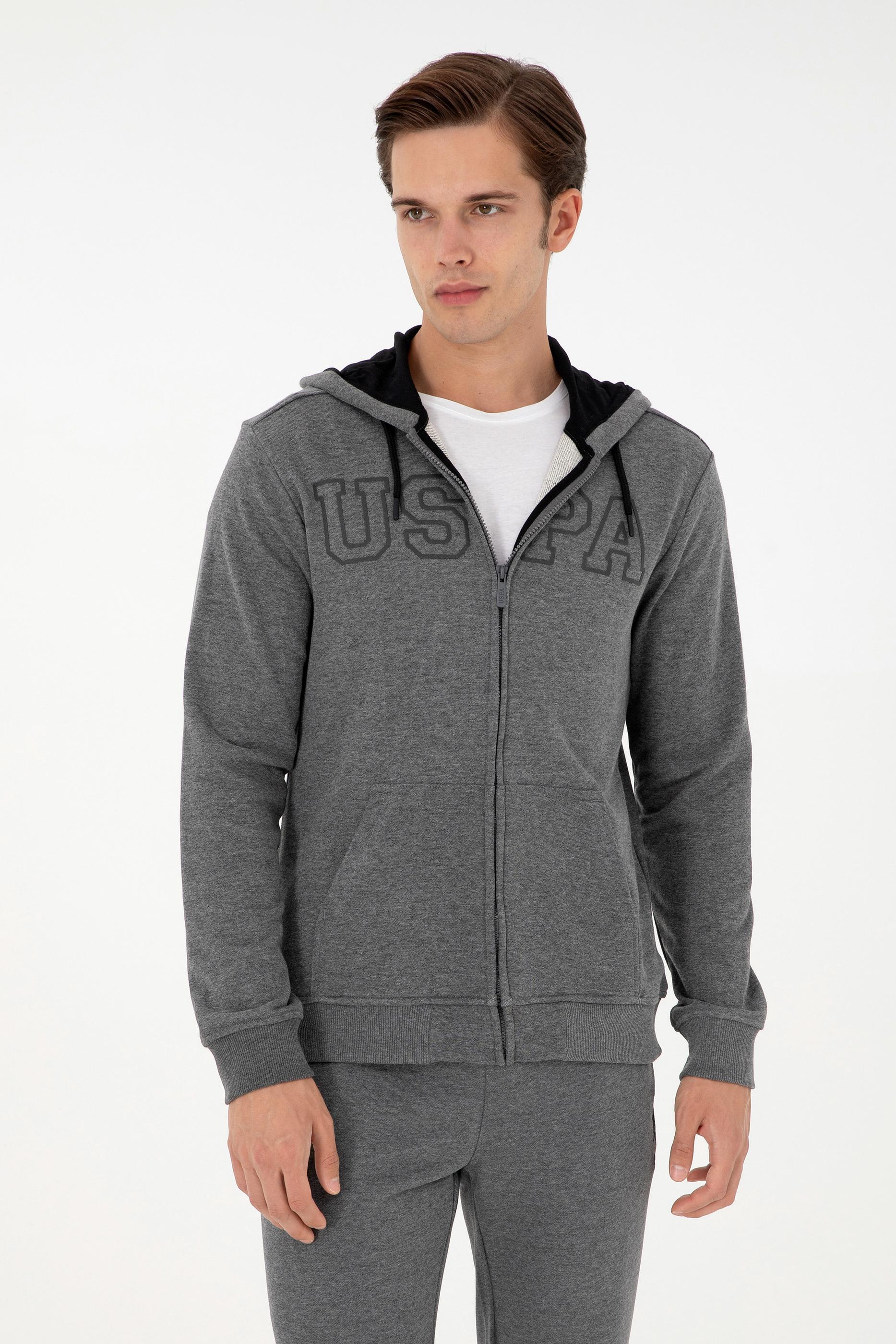 Erkek Antrasit Melanj Örme Hırka