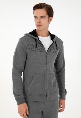 Erkek Antrasit Melanj Örme Hırka - 50295172077