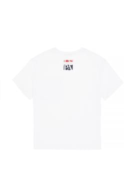 Erkek Çocuk Beyaz Bisiklet Yaka Tişört - 50295428004