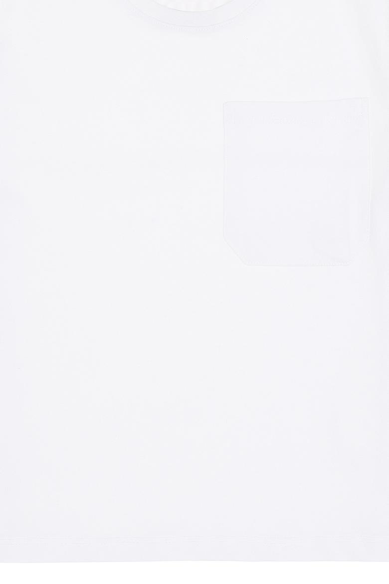 Erkek Çocuk Beyaz Bisiklet Yaka Tişört - 50295428004