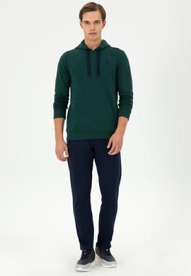 Erkek Koyu Yeşil Basic Sweatshirt - 50289059187